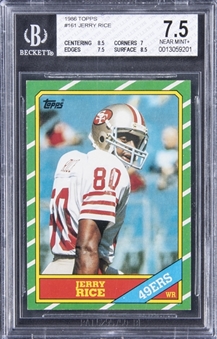 1986 Topps #161 Jerry Rice Rookie Card – BGS NM+ 7.5